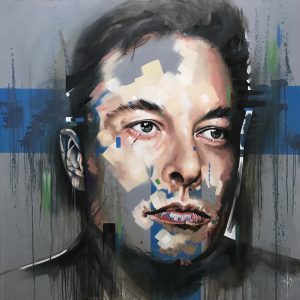 Elon Musk - Oil on canvas 48" x 48"